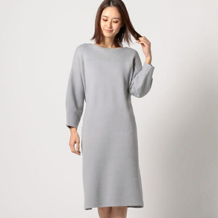 楽天市場 ボートネックニットワンピース ミューズ リファインド クローズ Mew S Refined Clothes 丸井 マルイ 楽天市場店