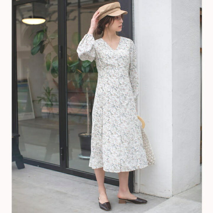 楽天市場 花柄前開きボタンワンピース ミューズ リファインド クローズ Mew S Refined Clothes 丸井 マルイ 楽天市場店