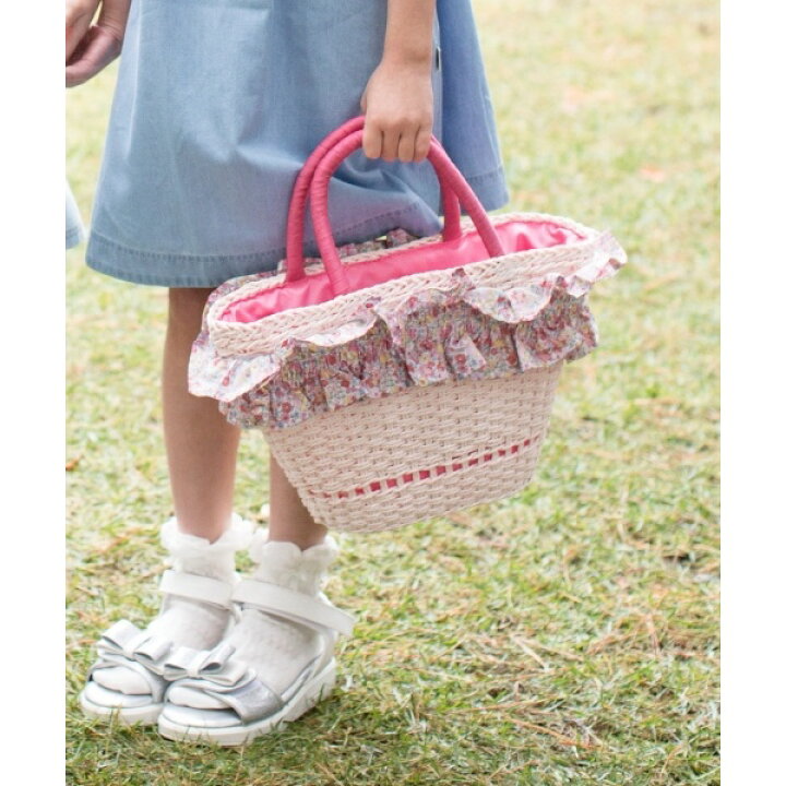 楽天市場 ナチュラルフラワープリント かごバッグ 組曲 キッズ ｋｕｍｉｋｙｏｋｕ ｋｉｄｓ 丸井 マルイ 楽天市場店