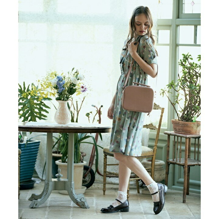 楽天市場 ブーケポット柄タイ付きワンピース F I N T フィント Fint 丸井 マルイ 楽天市場店