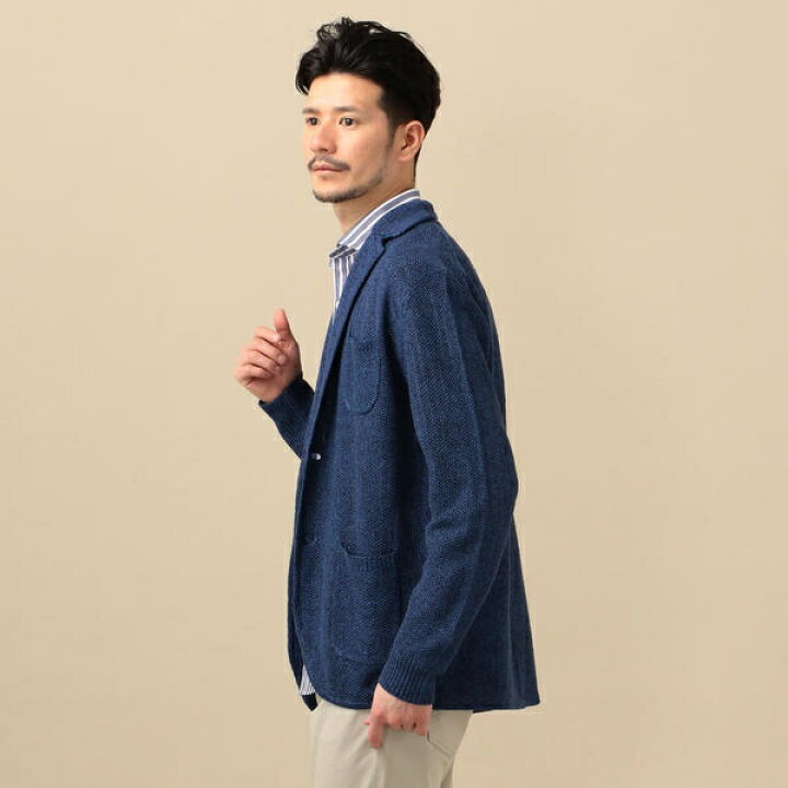 楽天市場 ｓｃ フレンチリネン 鹿の子 ニット ジャケット シップス メンズ Ships 丸井 マルイ 楽天市場店