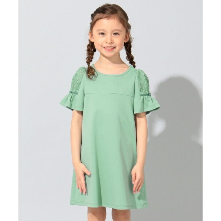 楽天市場 １００ １４０ｃｍ フラワーレーススリーブ ジャージ ワンピース トッカ バンビーニ Tocca Bambini 丸井 マルイ 楽天市場店