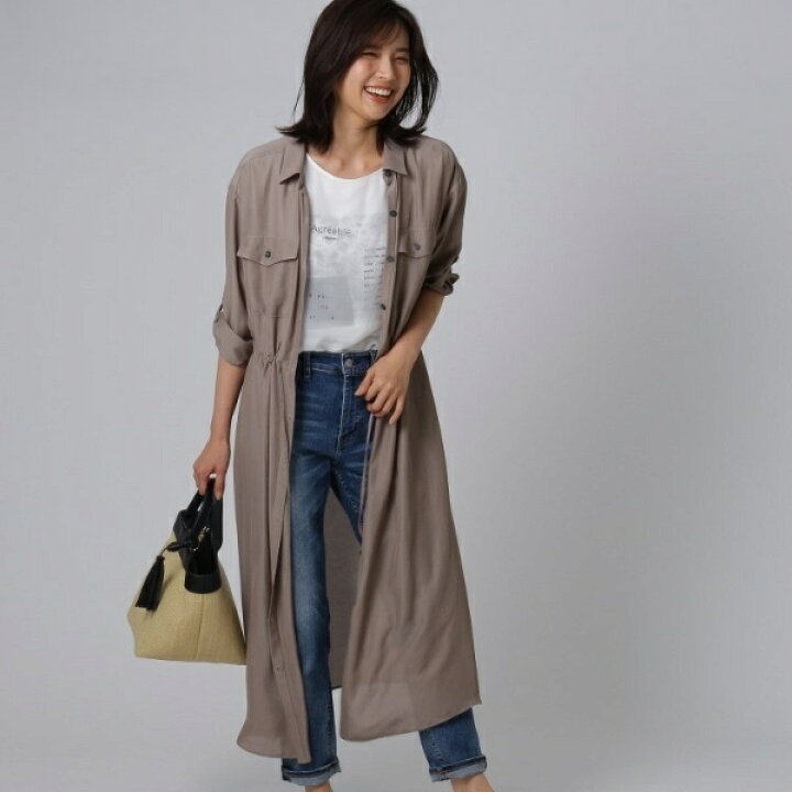 楽天市場 L 洗える ドロストシャツワンピース アンタイトル Untitled 丸井 マルイ 楽天市場店