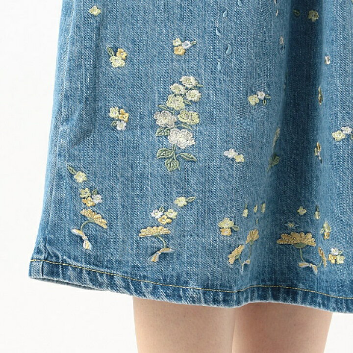 楽天市場】ぽたぽた刺繍デニムスカート／フランシュリッペ（franche 