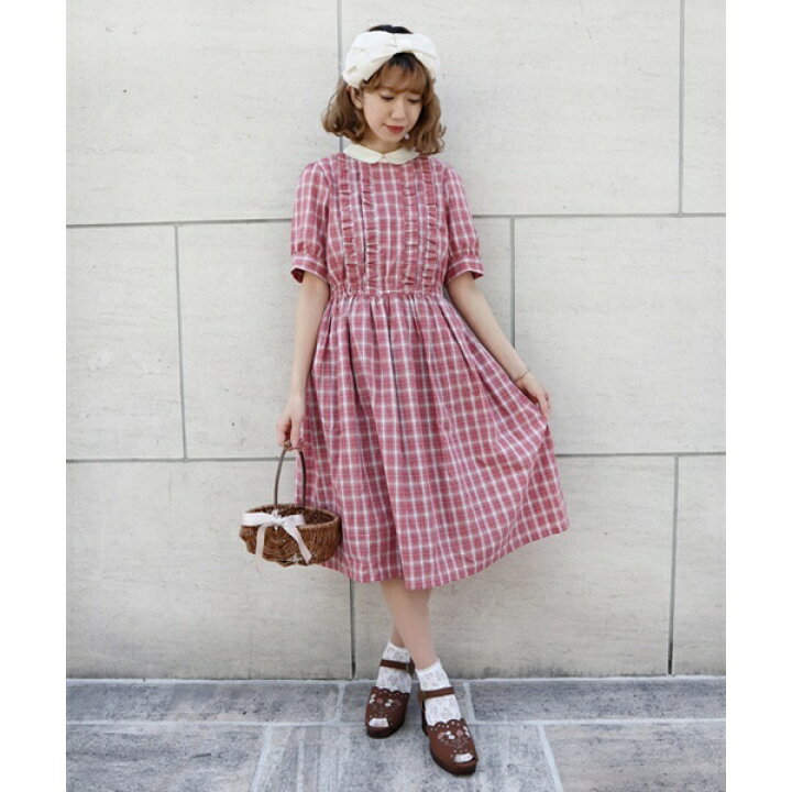 楽天市場 クレリック衿チェック柄ワンピース F I N T フィント Fint 丸井 マルイ 楽天市場店