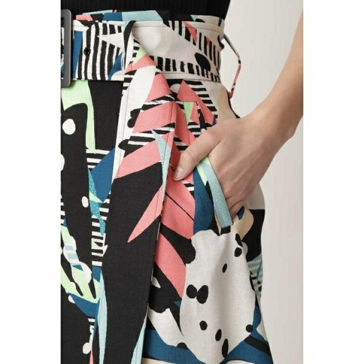 楽天市場】[WEB限定商品]リーフミックスプリントミモレ丈ラップ  