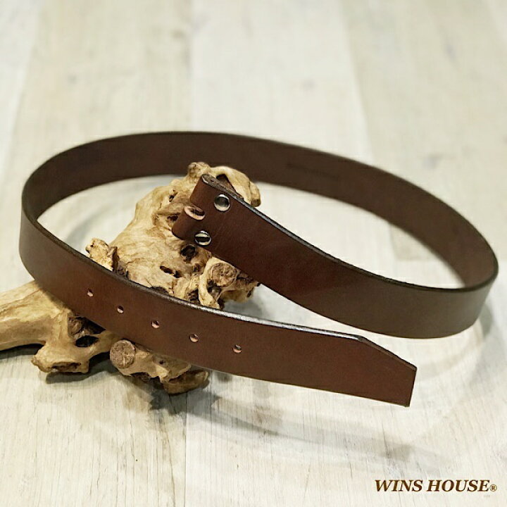 ウィンズハウス wins house ベルト ウインズハウス ミリ用 並寸 ショルダー レザー ベルト 帯 ブラック サイズ 並寸 インチ 本革 牛革 日本製
