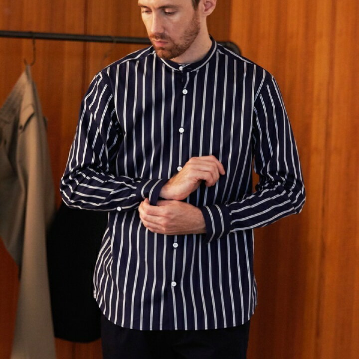 楽天市場】EYE.D WEARingクラシックストライプバンドカラーシャツ 