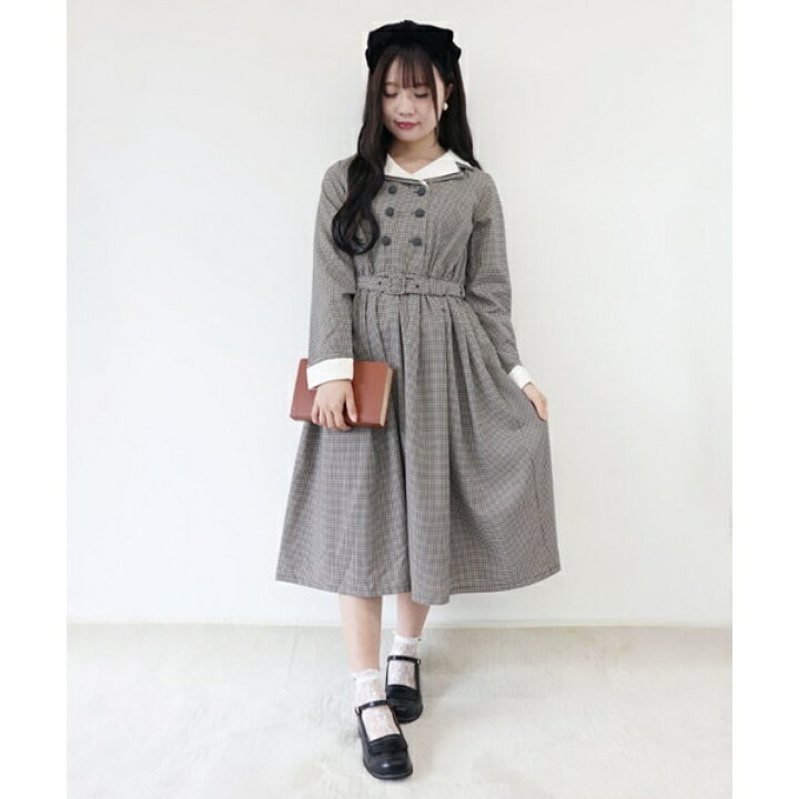 楽天市場 秋冬新作 ダブル開衿チェックワンピース F I N T フィント Fint 丸井 マルイ 楽天市場店
