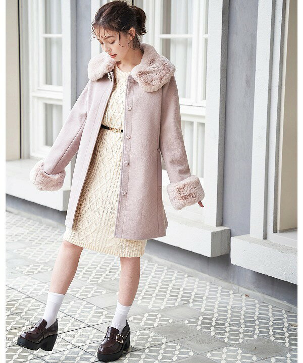 楽天市場 ベルト付き袖異素材ケーブルニットワンピース イング 丸井 マルイ 楽天市場店