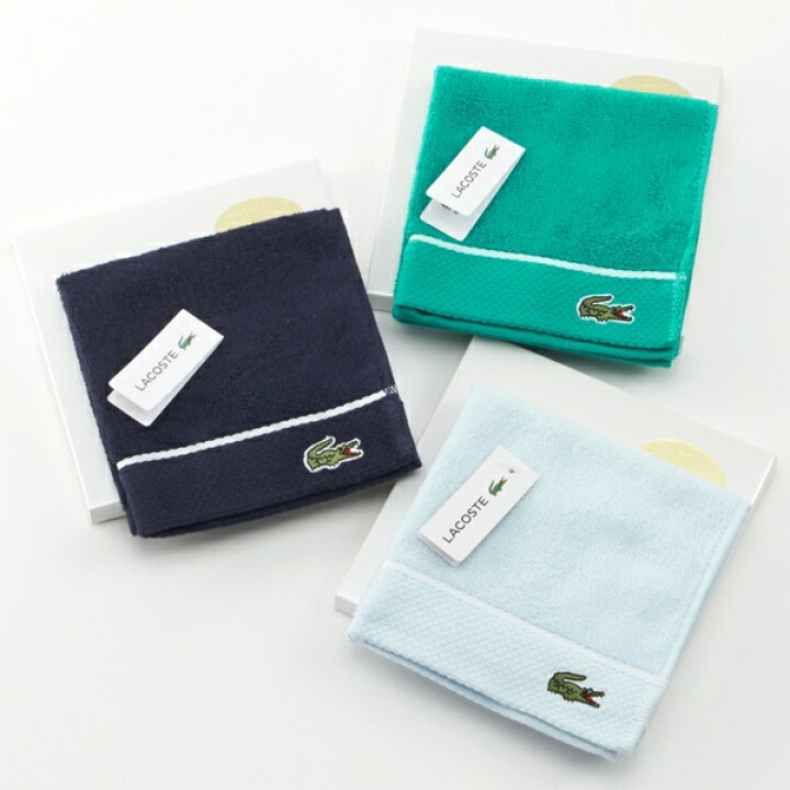 楽天市場 3枚セット ギフトボックス付き タオルハンカチ ユニセックス レディース メンズ ラコステ ハンカチ タオル Lacoste 丸井 マルイ 楽天市場店