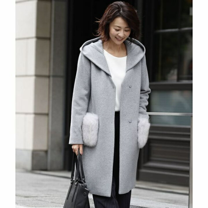 楽天市場】【17AW】【S〜4L】フｰド取り外しポケットフォックス付Vカラｰ  