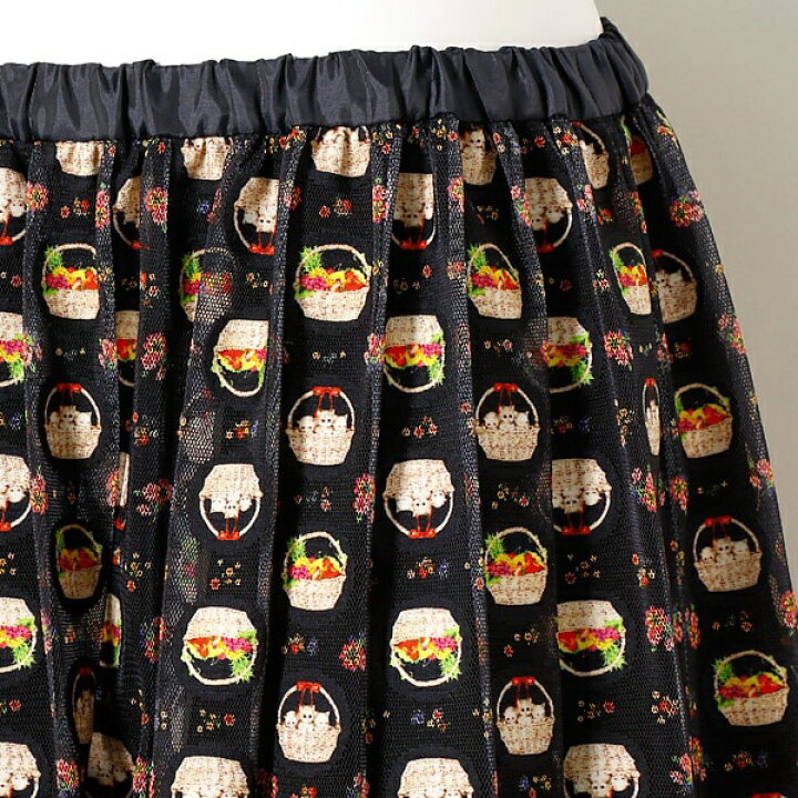楽天市場】【大きいサイズ】まんまるバスケットねこスカート  