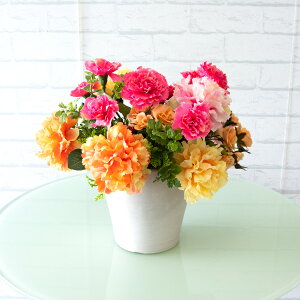 造花テーブルアレンジメント 高さ30cm プラスチック合成樹脂鉢 / フラワーアレンジメント インテリアフラワー フェイク 卓上 おしゃれ 装飾 置き型 店舗装飾 店内装飾 (PAS055)