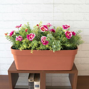 造花プランター フラワープランター フラワーアレンジメント フェイクグリーン 店舗装飾 ディスプレイ パチンコ店 工事現場 住宅展示場 モデルハウス ショールーム 通年 ピンク/PF311-LB 造花