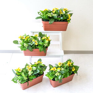 造花プランター フラワープランター フラワーアレンジメント フェイクグリーン 店舗装飾 ディスプレイ パチンコ店 工事現場 住宅展示場 モデルハウス ショールーム 通年 グリーン/PF440 造花