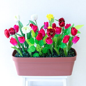 造花プランター フラワープランター フラワーアレンジメント フェイクグリーン 店舗装飾 ディスプレイ パチンコ店 工事現場 住宅展示場 モデルハウス ショールーム 春装飾 マルチカラー/PF5