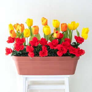 造花プランター フラワープランター フラワーアレンジメント フェイクグリーン 店舗装飾 ディスプレイ パチンコ店 工事現場 住宅展示場 モデルハウス ショールーム 春装飾 マルチカラー/PF6