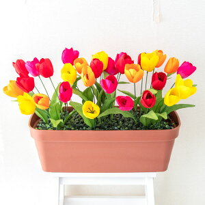 造花プランター フラワープランター フラワーアレンジメント フェイクグリーン 店舗装飾 ディスプレイ パチンコ店 工事現場 住宅展示場 モデルハウス ショールーム 春装飾 マルチカラー/PF6