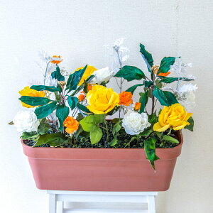 造花プランター フラワープランター フラワーアレンジメント フェイクグリーン 店舗装飾 ディスプレイ パチンコ店 工事現場 住宅展示場 モデルハウス ショールーム 冬装飾 クリスマス マル