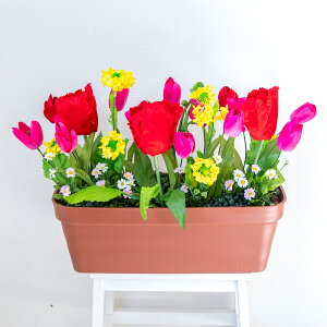 造花プランター フラワープランター フラワーアレンジメント フェイクグリーン 店舗装飾 ディスプレイ パチンコ店 工事現場 住宅展示場 モデルハウス ショールーム 春装飾 ピンク/PF772-LB 造