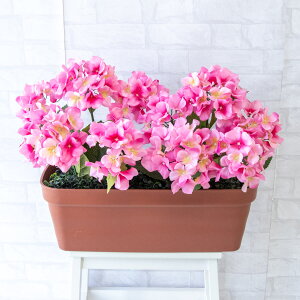 造花プランター フラワープランター フラワーアレンジメント フェイクグリーン 店舗装飾 ディスプレイ パチンコ店 工事現場 住宅展示場 モデルハウス ショールーム 夏装飾 ピンク/PF053-LB 造