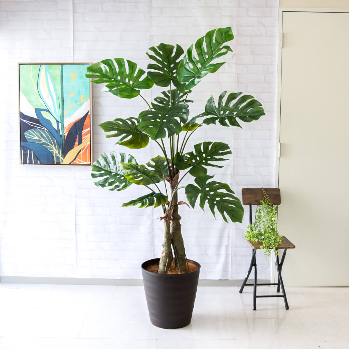 楽天市場】人工観葉植物 フェイクグリーン モンステラ H約180cm 大型