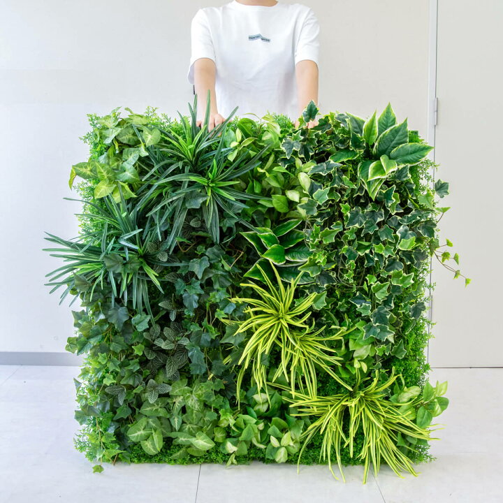 楽天市場】造花壁面緑化ボード【施工業者様向け】90cm×90cm 大型 軽量 