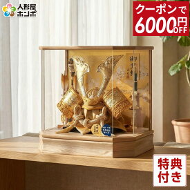 【先着★在庫限り 6000円OFFクーポン】五月人形 コンパクト 兜ケース飾り 兜飾り 藤翁作 六角東山 アクリルケース 【2026年度新作】 h085-fn-255-705