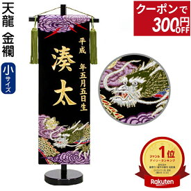 【100周年記念セール★先着クーポン】送料無料 五月人形 名前旗 男の子 天龍（小）金刺繍 生年月日 名前入れ代金込み 金襴 スタンド付 【2026年度新作】 5ad-tenryu