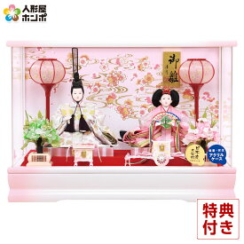 雛人形 コンパクト ひな人形 ケース飾り 親王飾り 清月作 御雛 小三五親王 アクリルケース 【2026年度新作】 h083-fz-3300-86-054c