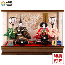雛人形 ひな人形 ケース飾り 親王飾り 藤翁作 光華 三五親王 金襴仕立 アクリルケース 【2026年度新作】 h083-fn-253-203