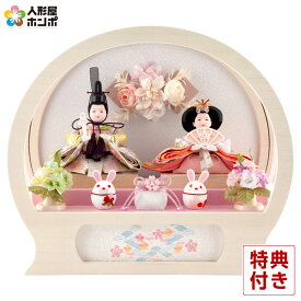 雛人形 コンパクト ひな人形 ケース飾り 親王飾り 藤翁作 はるか 柳親王 金襴仕立 新手鏡型アクリルケース 【2026年度新作】 h083-fn-253-256