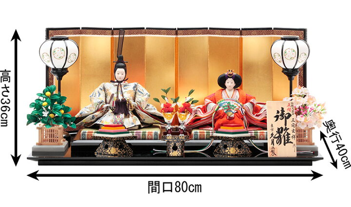 楽天市場】雛人形 久月 ひな人形 雛 平飾り 親王飾り 三宅玄祥作 御雛 