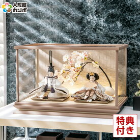 雛人形 平安豊久 コンパクト ひな人形 ケース飾り 親王飾り 萌花 芥子親王 アクリルケース LED付 【2026年度新作】 h073-mo-333791 HJ-205