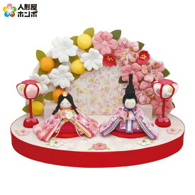 雛人形 リュウコドウ コンパクト ひな人形 雛 平飾り 親王飾り ぷりてぃ 舞桜花舞台 【2026年度新作】 swrk-1-811