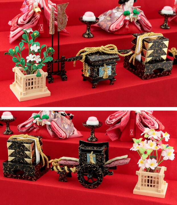 楽天市場】【売り尽くし最終SALE】雛人形 三段 琳野作 御雛 h243-aka 