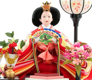 ケース飾り親王飾り御雛三五親王六角アクリルケースオルゴール付【2019年度新作】