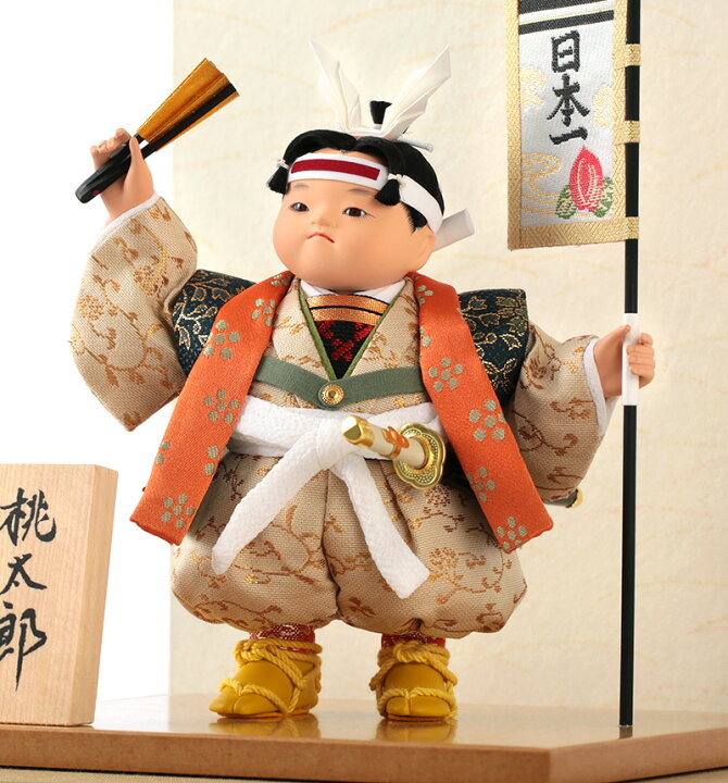 楽天市場】五月人形 幸一光 松崎人形 桃太郎 武者人形 ケース飾り 五号 