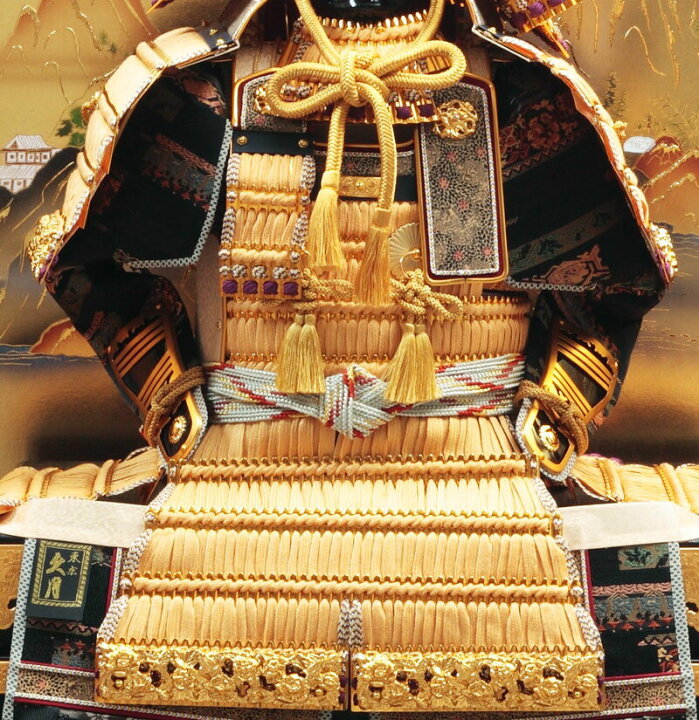 楽天市場】五月人形 久月 鎧平飾り 鎧飾り 高床飾り 金小札 正絹緋縅 