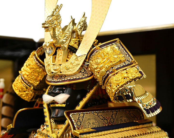 楽天市場】五月人形 久月 鎧平飾り 鎧飾り 高床飾り 金箔押小札 正絹 