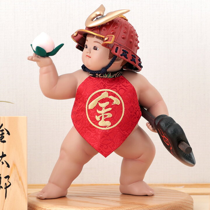 楽天市場】五月人形 真多呂 金太郎 武者人形 単品 真多呂作 兜金太 赤 