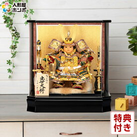 五月人形 コンパクト 子供大将飾り 武者人形 ケース飾り 平安一甲作 出世大将 5号 六角アクリルケース 【2026年度新作】 h085-moys-515