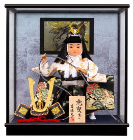 五月人形 コンパクト 吉徳 子供大将飾り 武者人形 ケース飾り 兜曳 7号 【2026年度新作】 h075-ys-503352