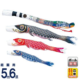 こいのぼり ワタナベ 鯉のぼり 庭園用 5m 6点セット 金寿 飛龍吹流し ナイロン 家紋・名前入れ可 【2026年度新作】 wtk-kkh0053