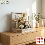 【楽天スーパーSALE★半額+P最大14倍】五月人形 上杉謙信 コンパクト 兜ケース飾り 兜飾り 藤翁作 六角白…