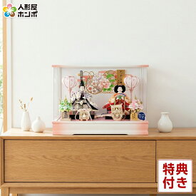 雛人形 ひな人形 ケース飾り 親王飾り 藤翁作 桃姫 三五親王 金襴仕立 アクリルケース 【2026年度新作】 h083-fn-243-239a