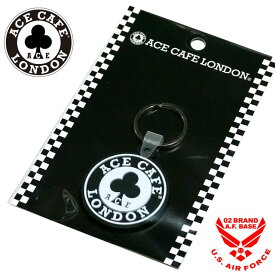 エースカフェロンドン クローバーロゴ ラバーキーホルダー Ace Cafe London アメカジ バイカー 通販 11ace-n005ky