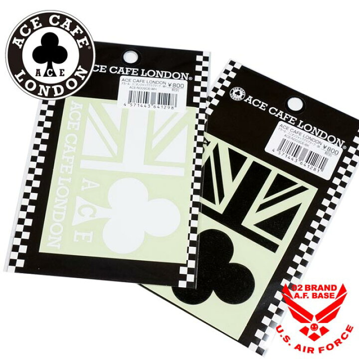 楽天市場 エースカフェロンドン Ace Cafe London抜きブランドロゴ ステッカー デカール シール 通販 ネコポス対応 バイカー アメカジ Ace N009de 02brand ゼロツーブランド