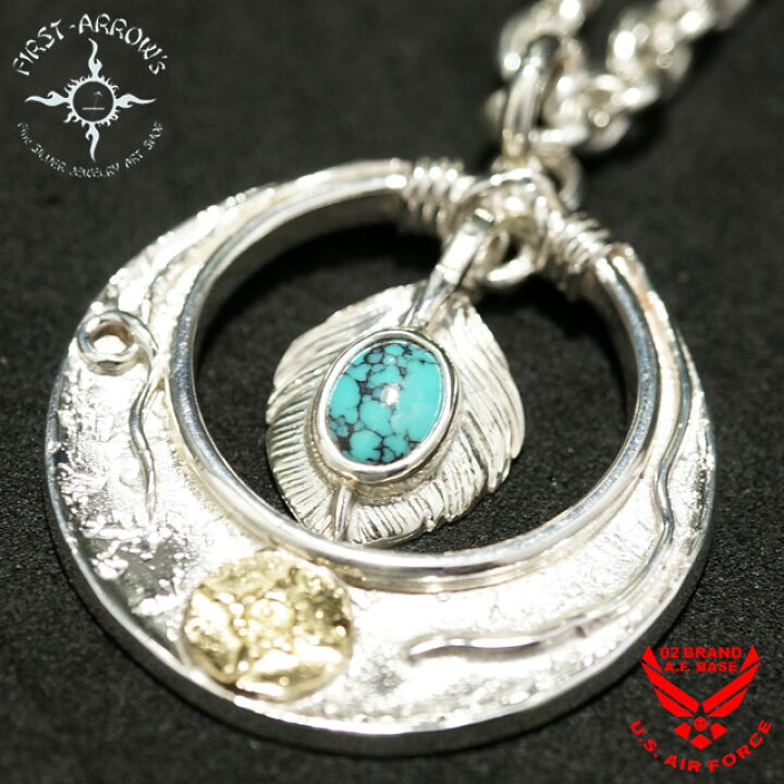 楽天市場】ポイント2倍!!ファーストアローズ K18付 穴抜きターコイズ付  